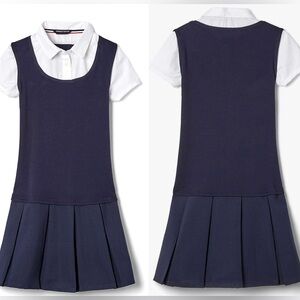 French Toast Navy and White Collared Shirt